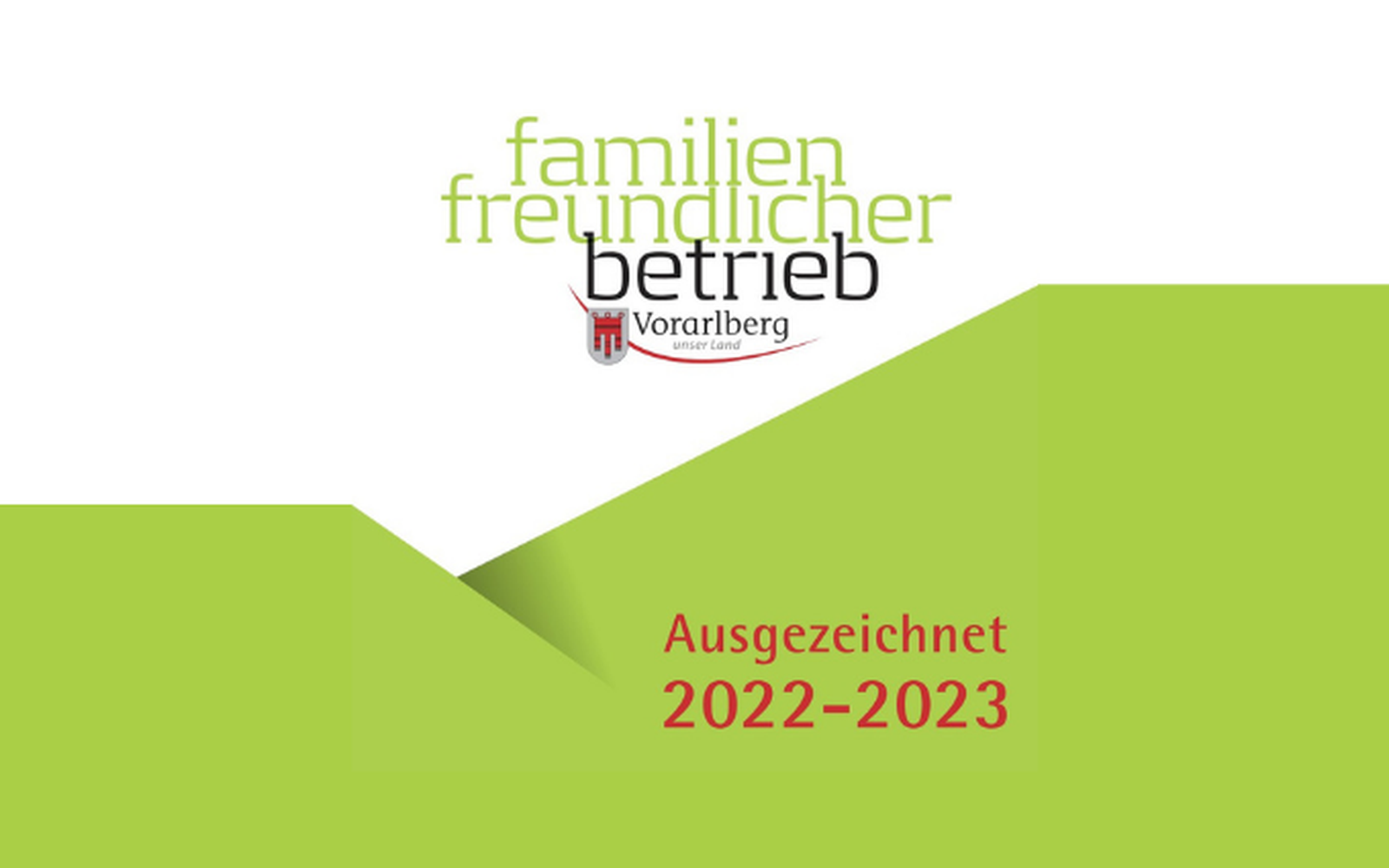Auszeichnung Familienfreundlicher Betrieb 2022 - 2023